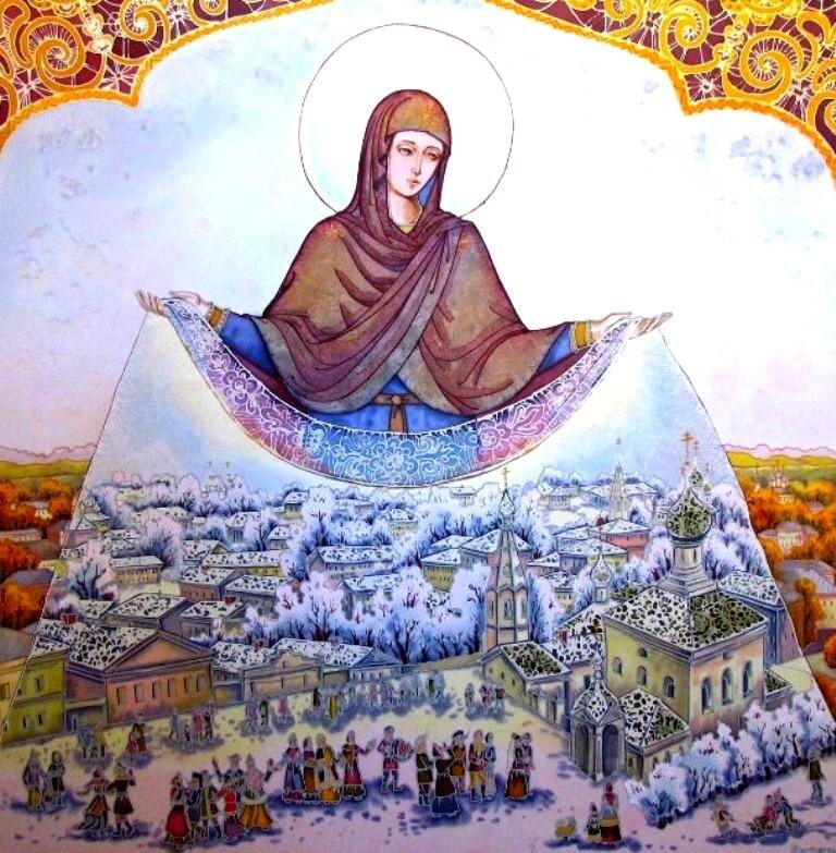 Богородица с омофором. Яндекс картинки.