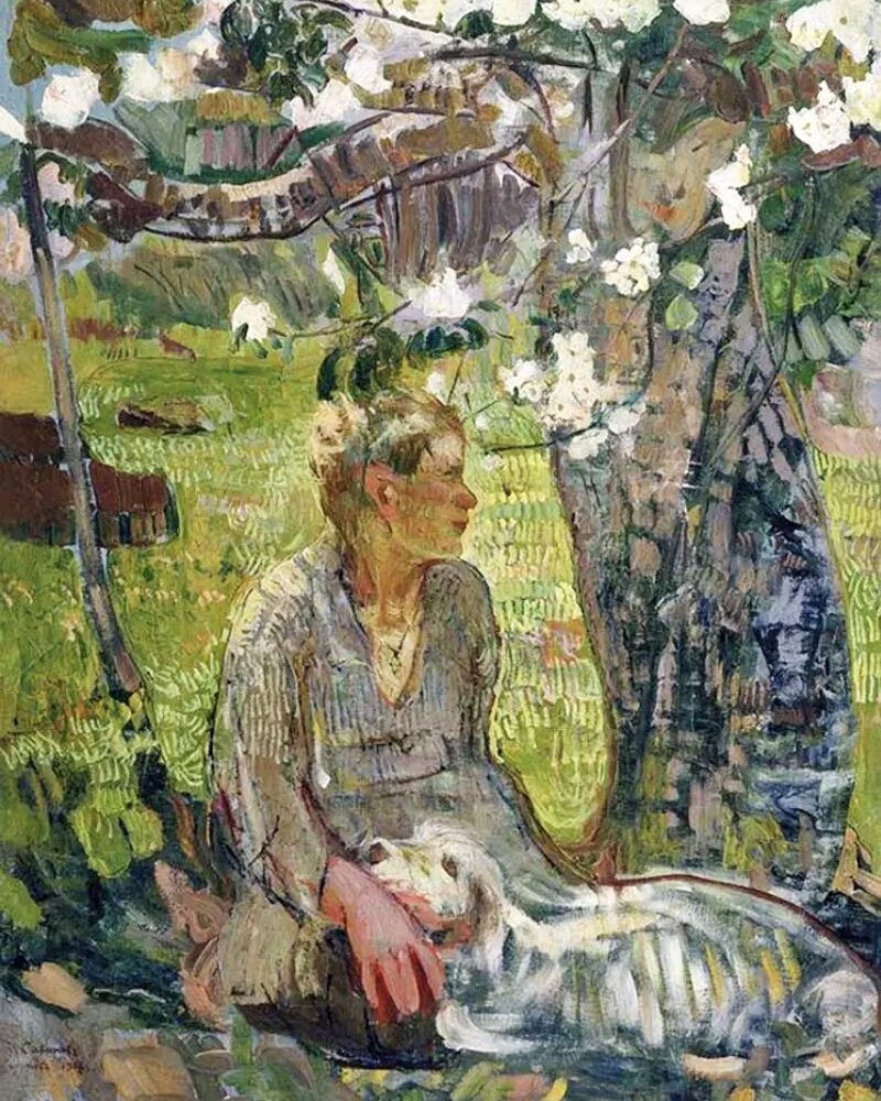 Александр Савинов "Крестьянский мальчик под яблоней". Источник: https://artchive.ru/artists/1786~Aleksandr_Ivanovich_Savinov/works