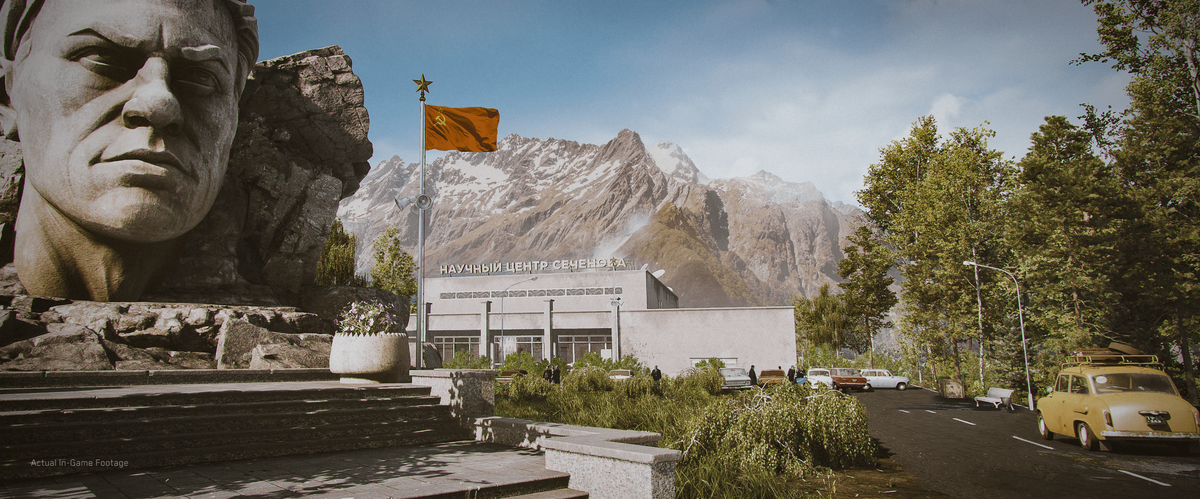 Лицо профессора мы видим на многих скульптурах в игровой вселенной.