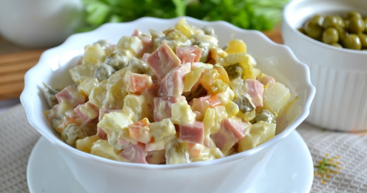 Оливье, классический вариант, соцсети