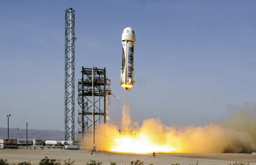    Один из старых запусков New Shepard / Wikimedia, Blue Origin, CC BY-SA 4.0