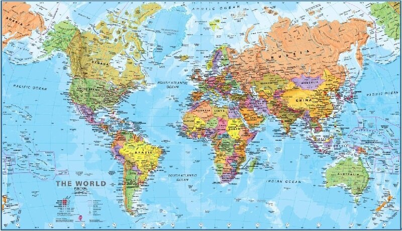 Загадка атласа: как выглядит карта Мира в других странах и насколькоискажаются реальные размеры?