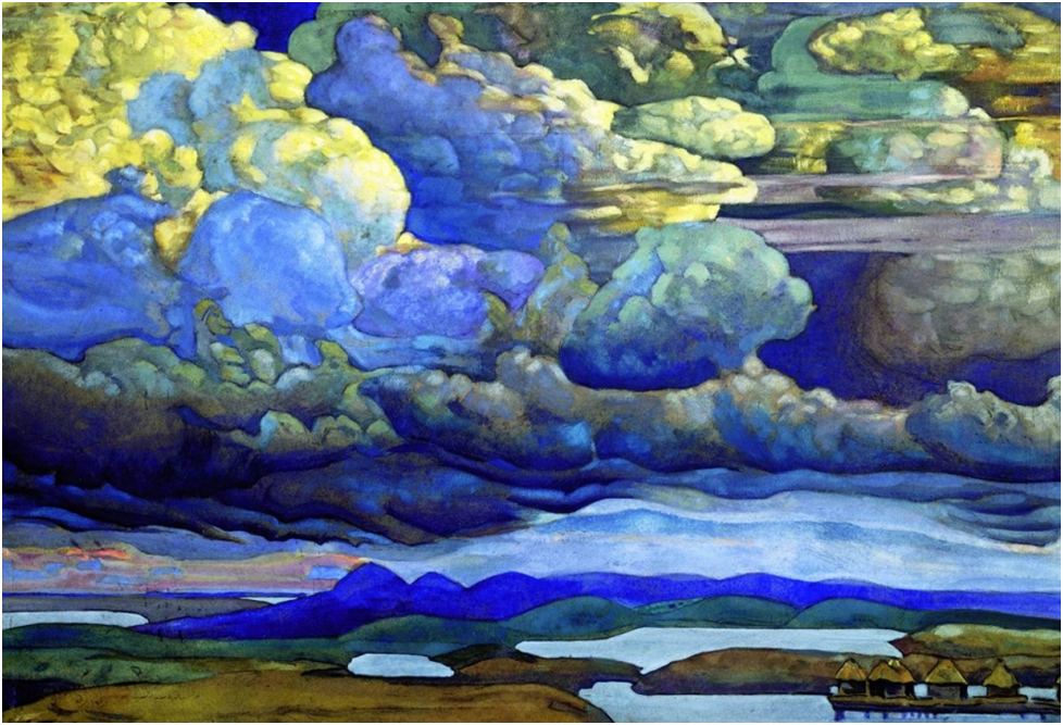 Николай  Константинович Рерих « Небесный бой»/ из открытых источников