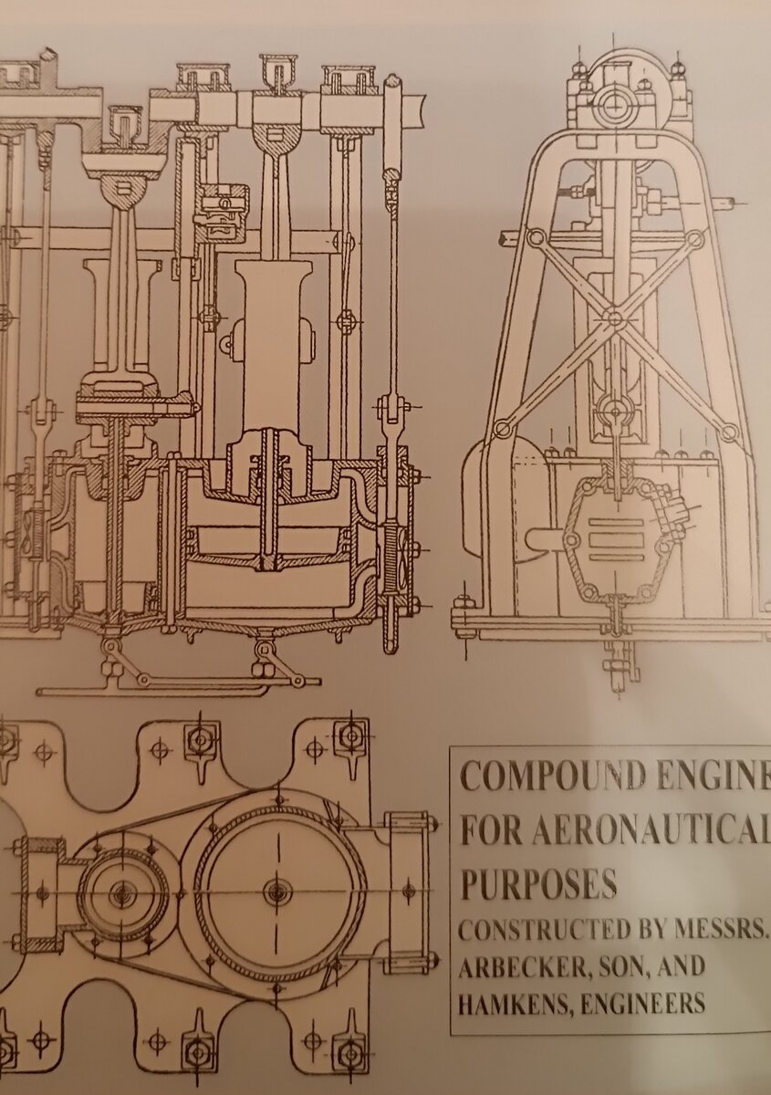 Чертеж английского парового двигателя купленного Можайским для аэроплана. deagostini.ru