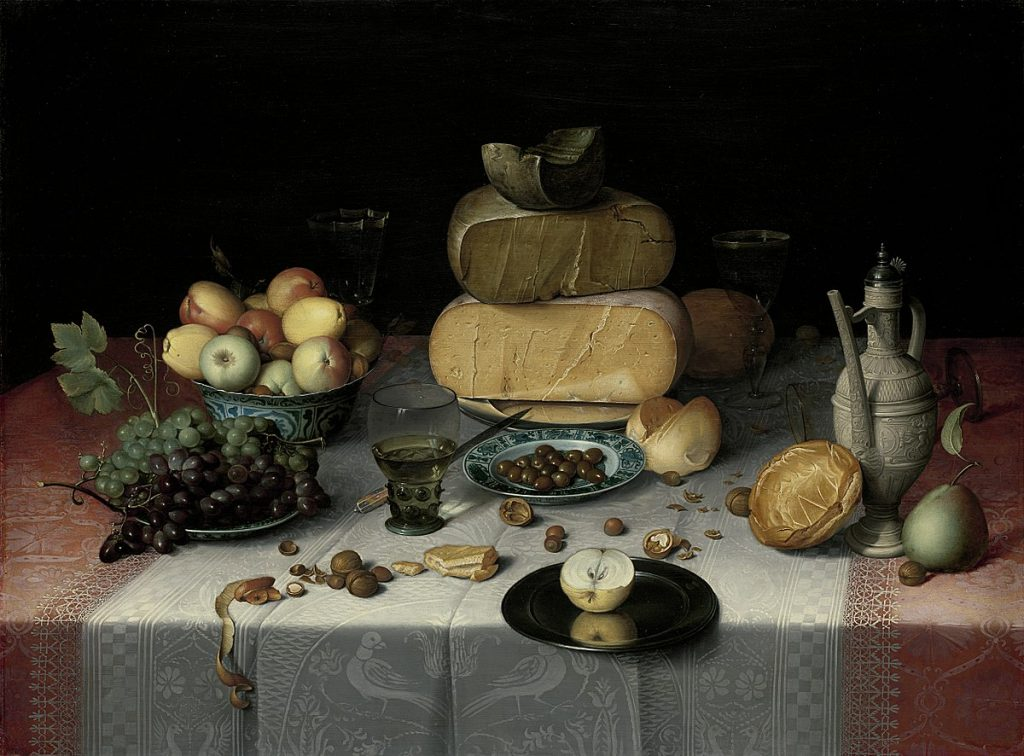 Флорис Ван Дейк «Натюрморт с сырами», 1615. Rijksmuseum, Amsterdam