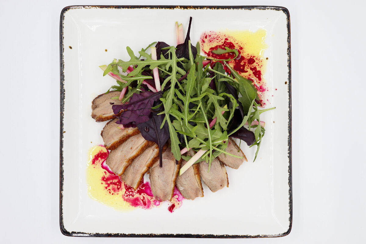 Салат с утиной грудкой #chefmfkos