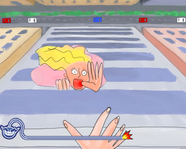 Чтобы спасти падающую девушку, нужно вытянуть руку вперед: просто, не так ли? Оказывается, не для всех: один игрок не сообразил, что к чему, и начал крутить пульт из стороны в сторону. «Улыбаемся и машем!» 