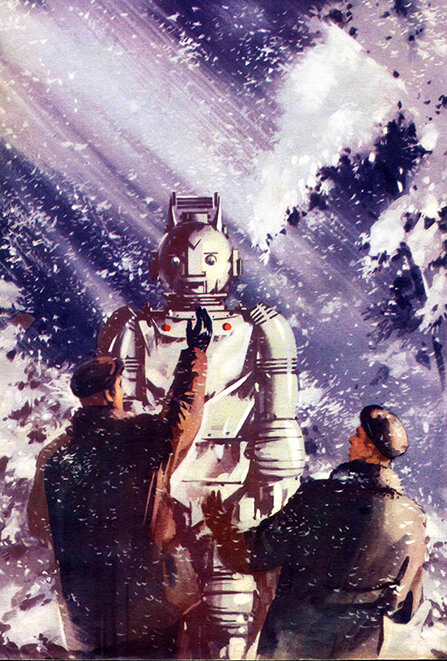 Рис. В. Викторова. Иллюстрация к рассказу Аркадия и Бориса Стругацких "Спонтанный рефлекс" на 4-й сторонке обложки журнала "Знания - сила". Изображение взято из открытых источников