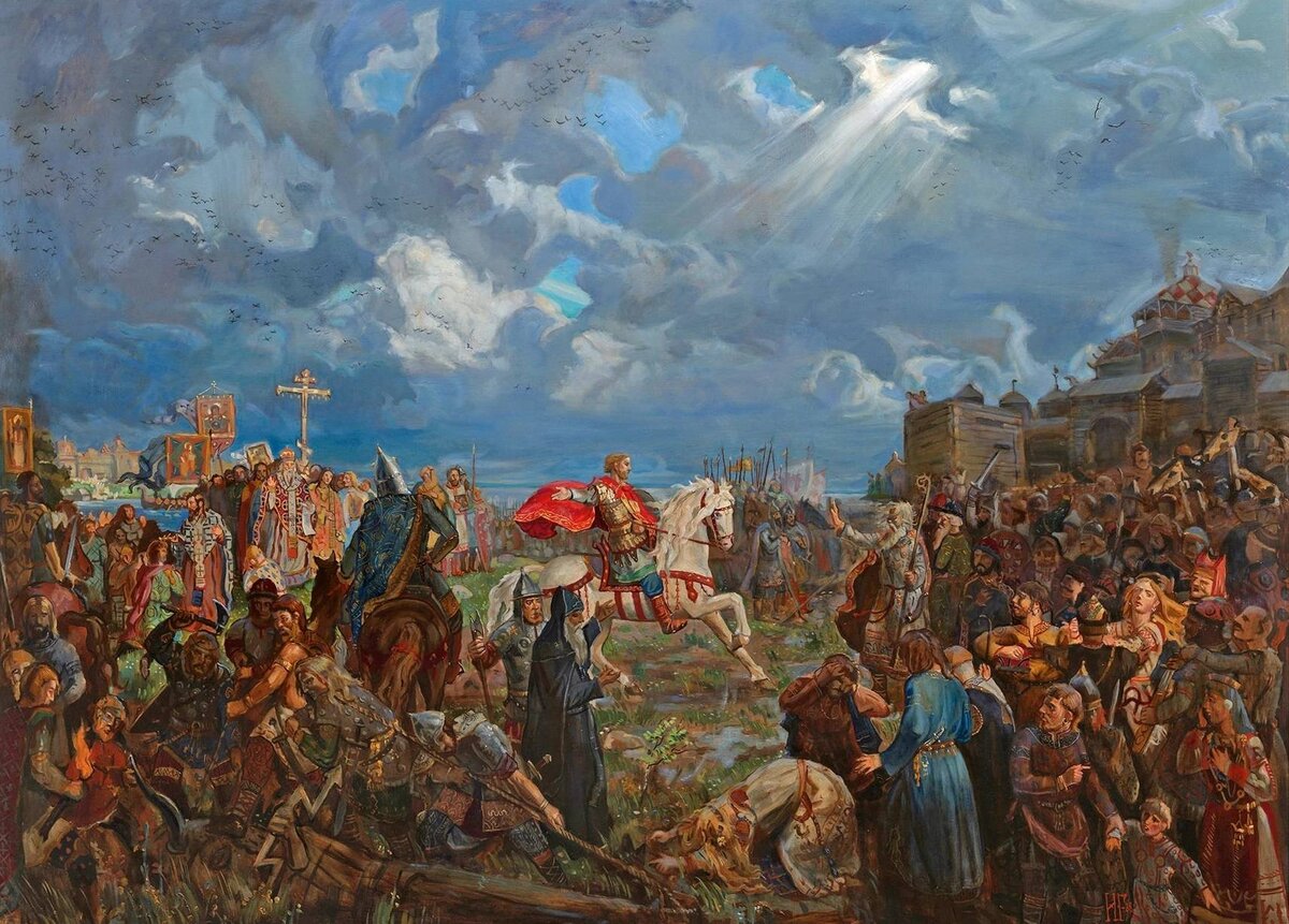 И. Глазунов. Крещение Новгорода
