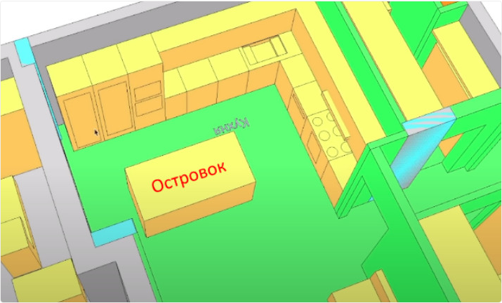 Вариант кухонного интерьера, который предложила хозяйка