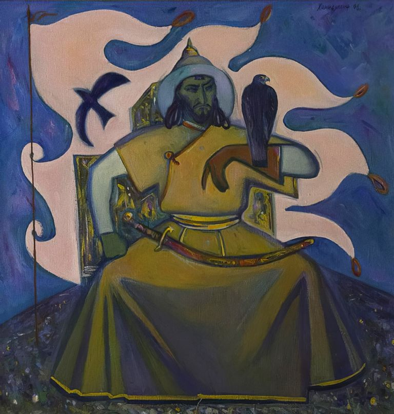 "Великий полководец Чингиз хан". Художник А,Г. Хамидуллин. Фото: ГМИИ РТ