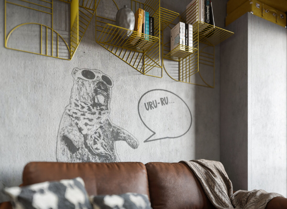 Специфичный сюжет и тема знакомая завсегдатым казантипа, в углу желтые чемоданы на шкафчике)