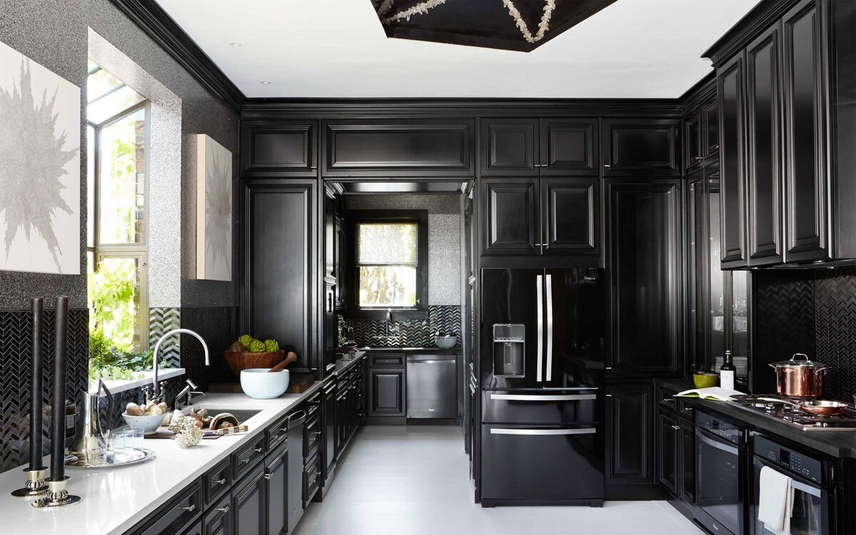 Черная кухня в интерьере: фото, самая большая подборка идей дизайна, лучшие сочетания