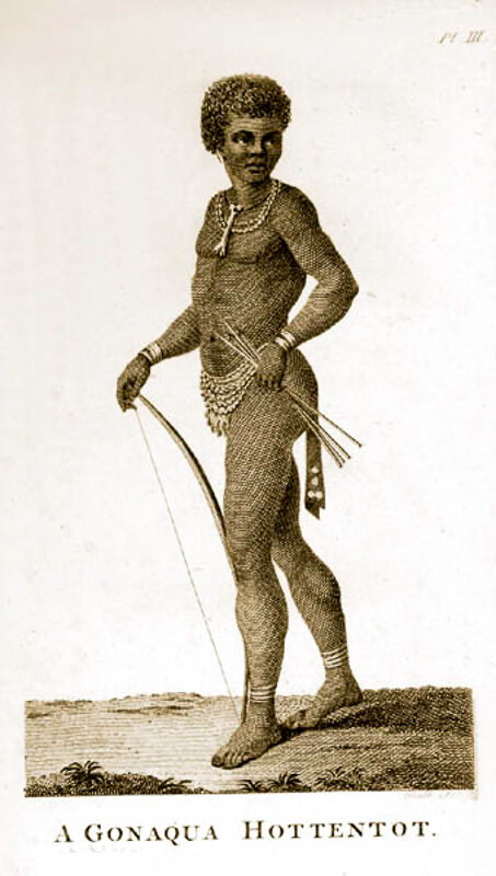 Готтентот на рисунке 1780-х годов.