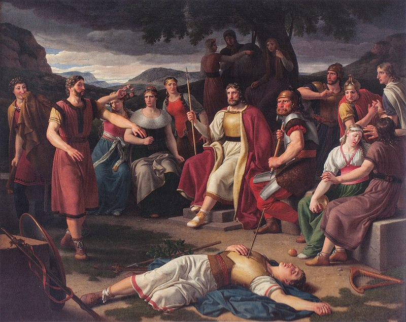 Кристоффер Эккерсберг. «Смерть Бальдра», 1817 г.
