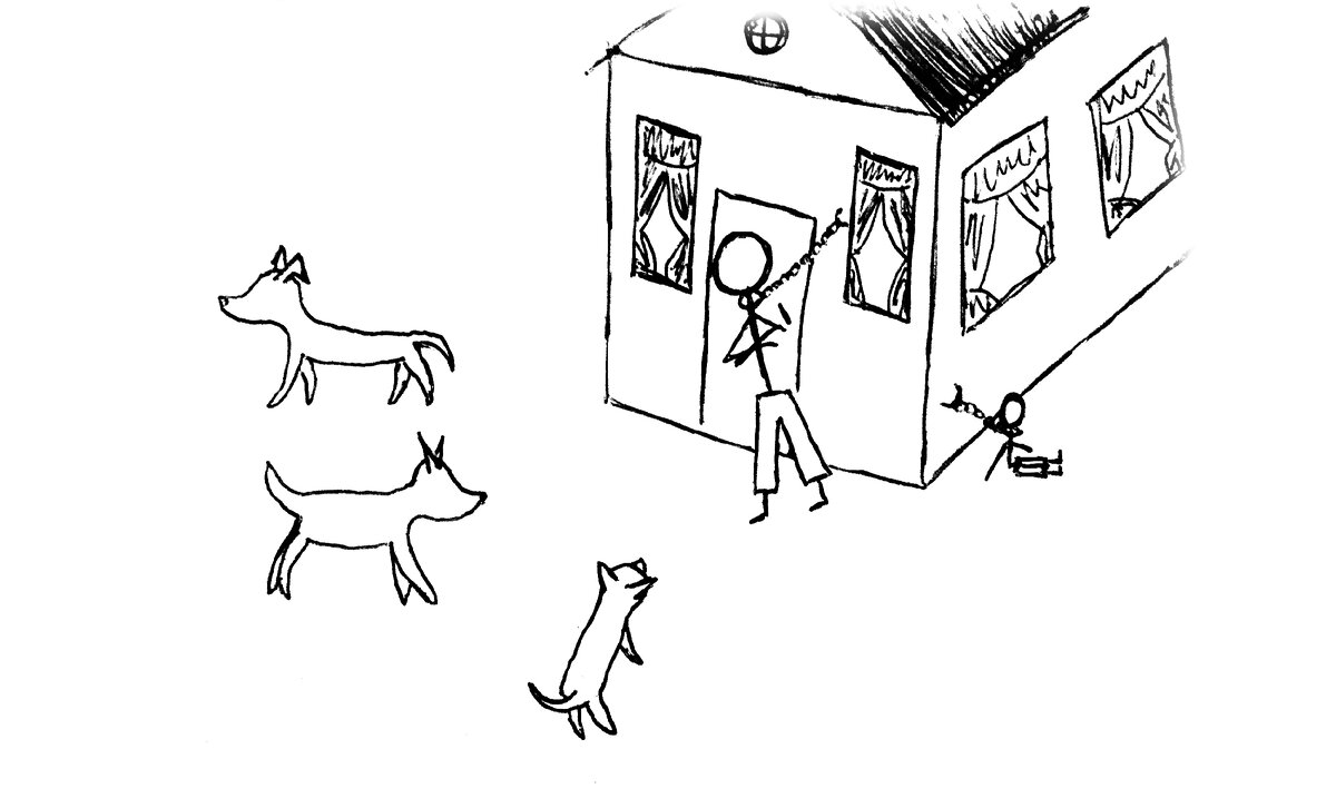 Идеальный мир глазами зоозащитников. Картинка авторская.