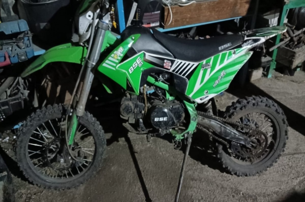    Мотоцикл, на котором подросток наехал на ребёнка.