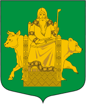 Герб города Волосова. С изображением славянского бога Велеса.