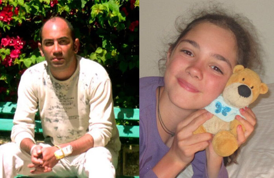 Арман Бабасян и маленькая Женя Медведева