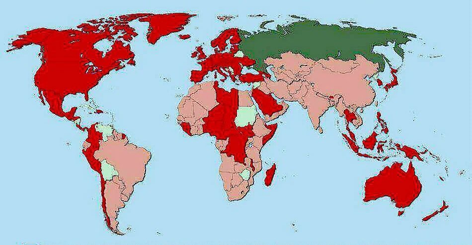 Недружественные страны россии карта