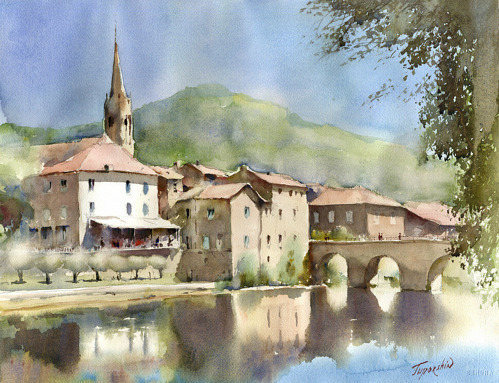 Владимир Тупоршин "Saint-Antonin-Noble-Val". Источник: https://tuporshin.ru/gallery/