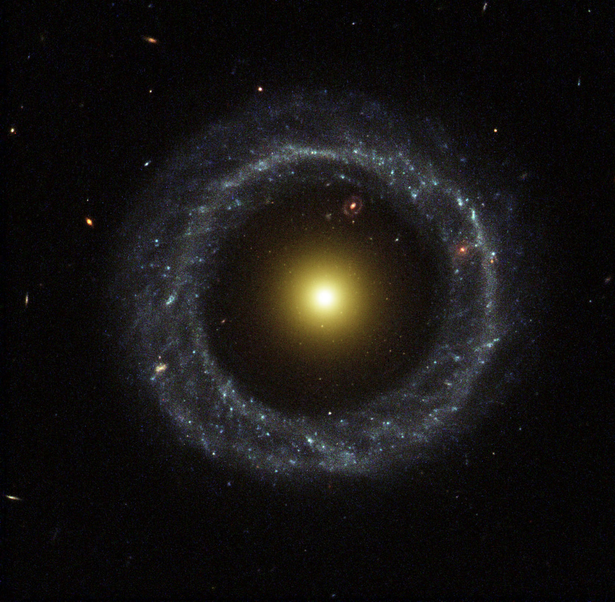 Hoag's Object: A Strange Ring Galaxy Image Credit: Credit: R. Lucas (STScI/AURA), Hubble Heritage Team, NASA