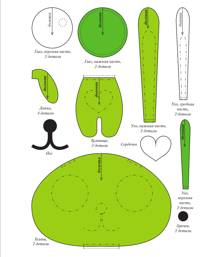 Выкройка зайчонка