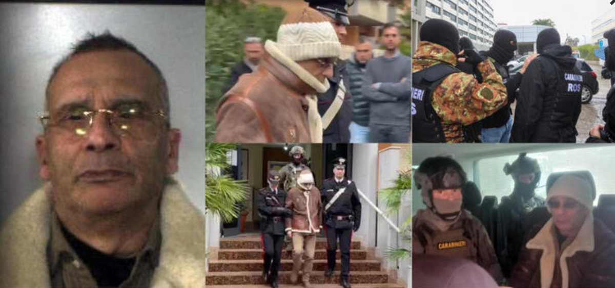 Фото задержания престарелого и больного Маттео Денаро (взято из свободного доступа интернета)