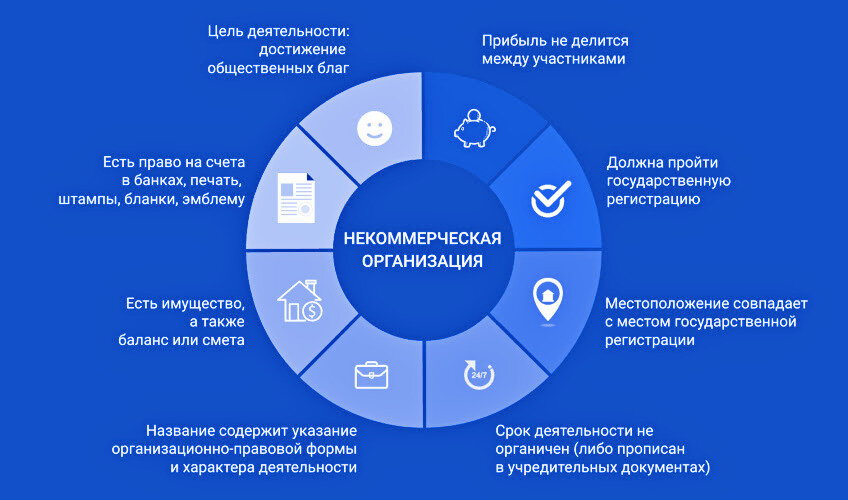 Характеристики некоммерческой организации