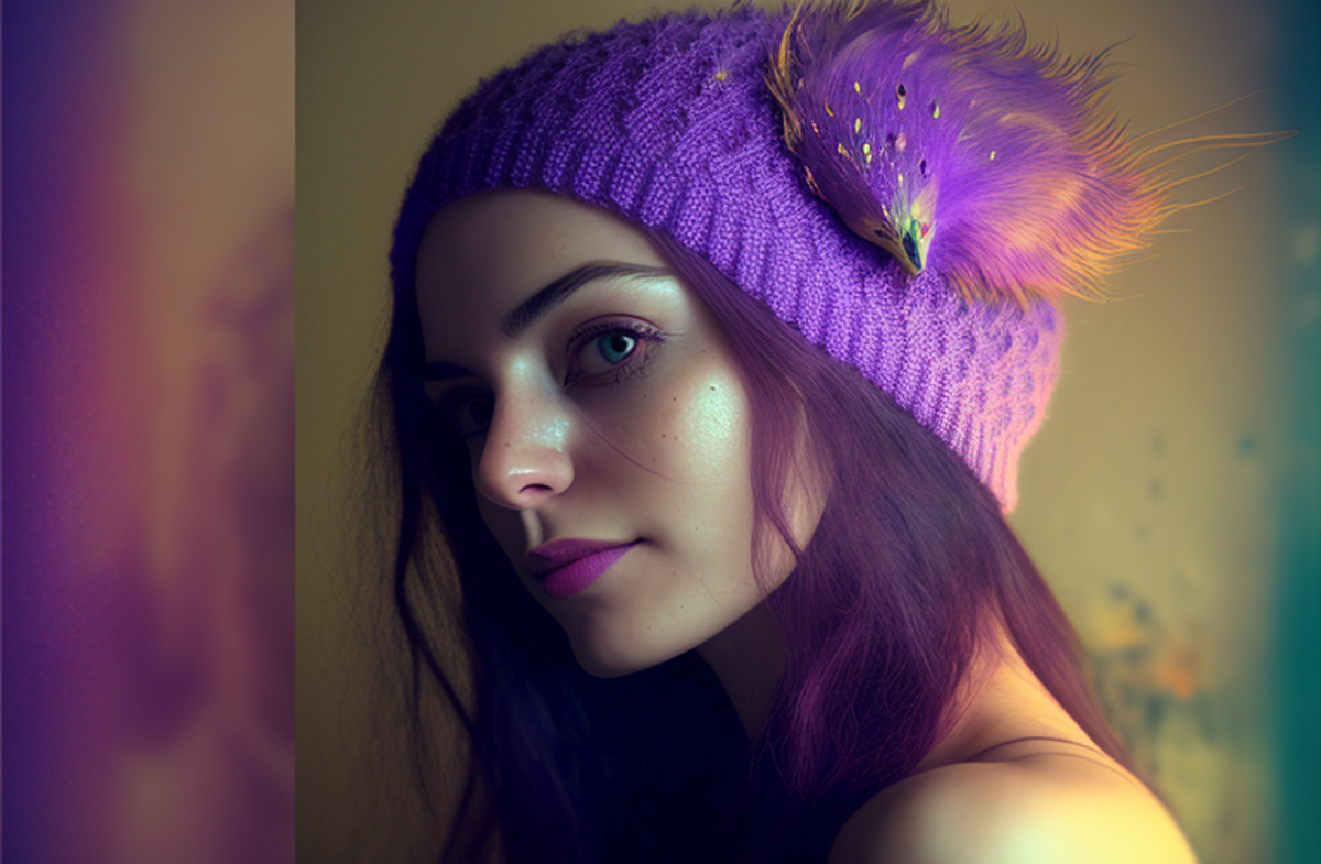 Вязаная шапка с незатейливым зигзагообразным узором. Главным акцентом является пушистый Дракончик из искусственного меха