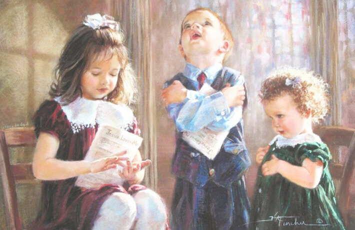 "Мне не интересно изображать нереальных, совершенных детей, сидящих по струнке прямо, я стремлюсь захватить тот момент, когда ребёнок поглощён изучением чего-то нового". Кэтрин Финчер