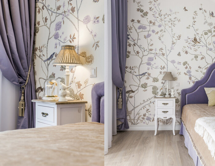 Прованс, гламур,шеби-шик... Романтичный интерьер "на любителя" в сталинке 55 кв.м.