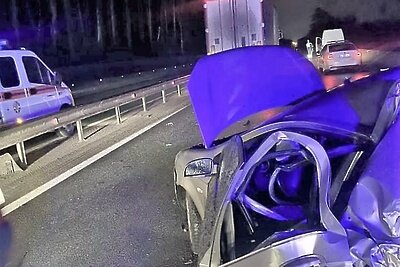    Авария на автомобильной дороге М5 «Урал» в округе Луховицы © Пресс-служба ГКУ МО «Мособлпожспас»
