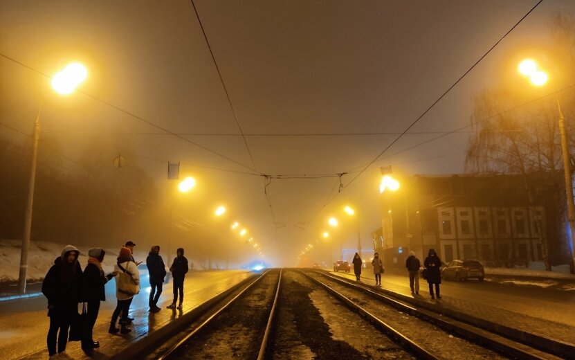  Желтый свет фонарей на центральных улицах добавил мистической атмосферы Фото: Полина Андрианова