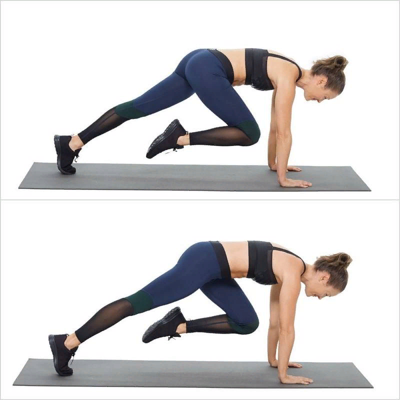 Картинка 1. Правильная техника выполнения упражнения "альпинист".