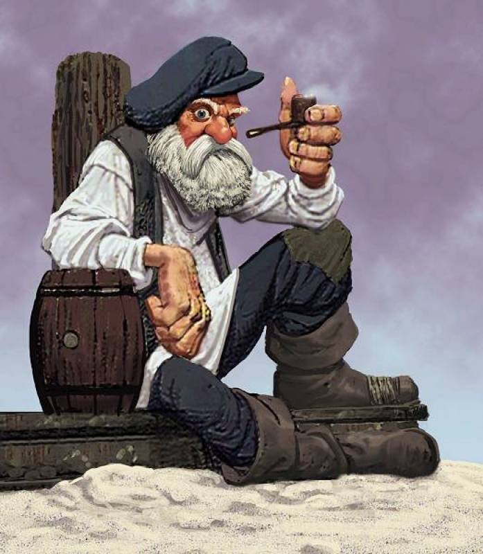 Впереди всех шел небольшой сухонький старичок. Веселые старики. Бородатый старик с трубкой. Старик в лаптях. Дедушка в лаптях.