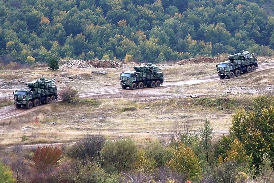 Комплексы ПВО "Панцирь" во время российско-сербских учений в Сербии - Фото: Пресс-служба Минобороны РФ/ТАСС