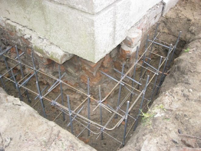 Закрепление бетонного основания