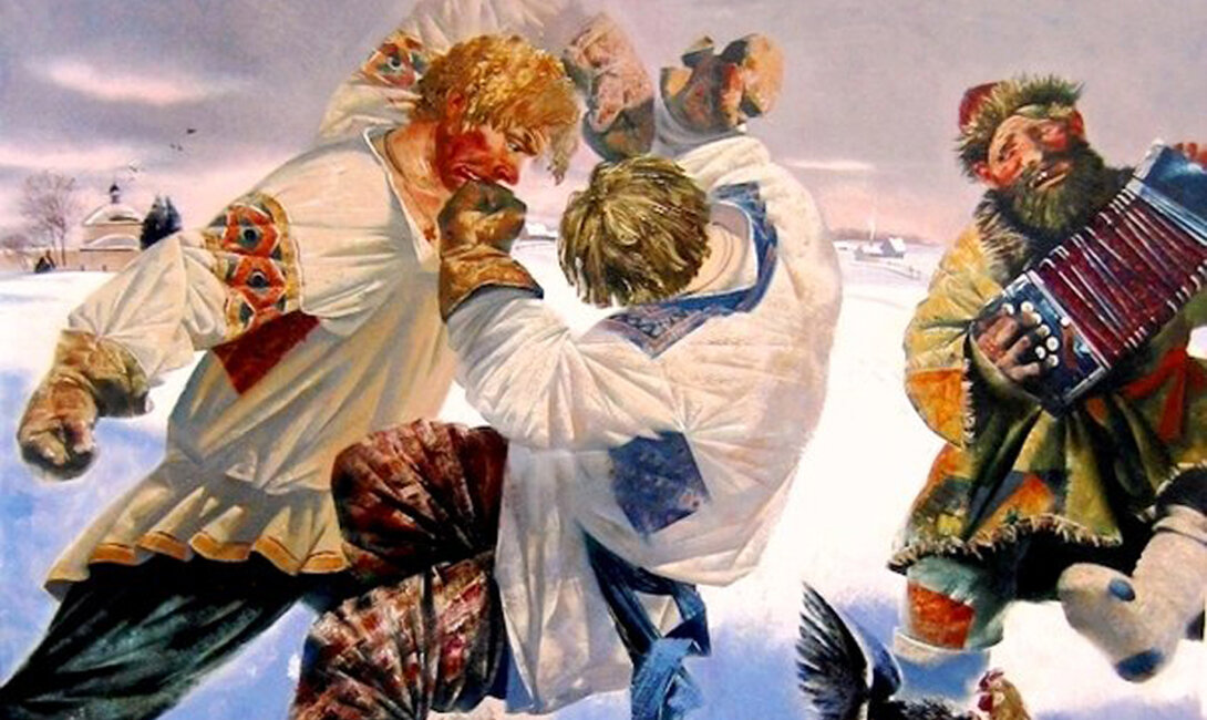 Кулачные бои на Руси.