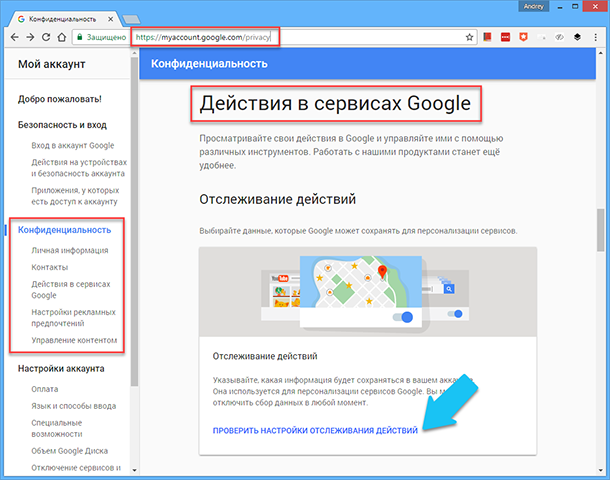 Проверить отследить. Отслеживание действий. Отслеживание действий гугл. Управление аккаунтом гугл. Мой аккаунт гугл.