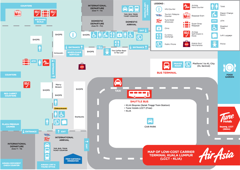 Аэропорт куала лумпур схема терминалов