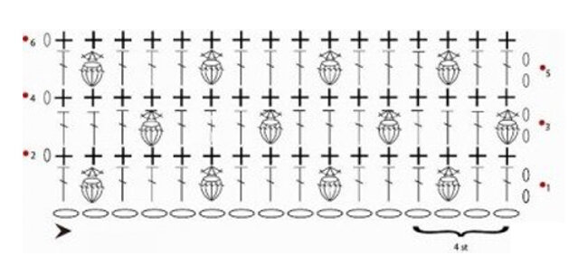 схемы для вязания узором попкорн