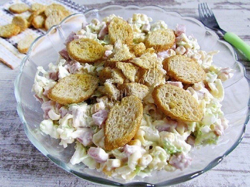 Слатик с сухариками для быстрого перекуса 🥗 | Простые рецепты | Дзен