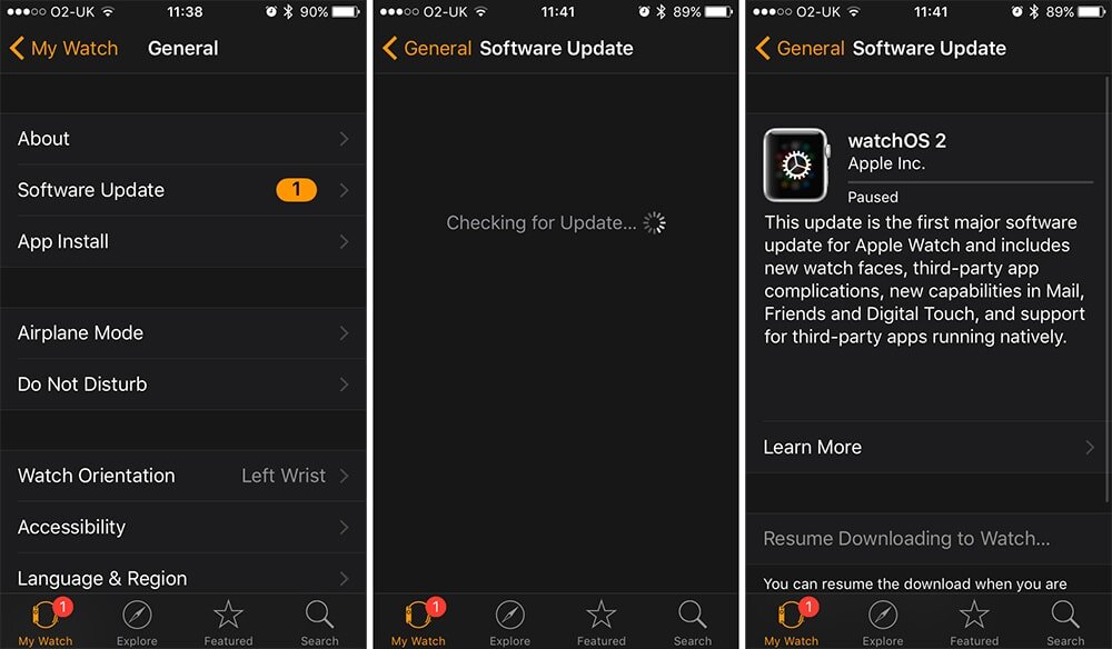 WatchOS на Apple Watch