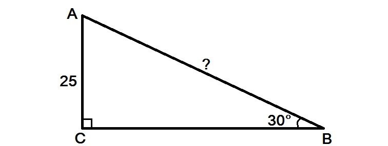 Найдите длину гипотенузы АВ