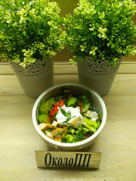 Фото салата с куриной грудкой