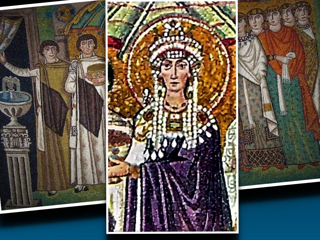 Императрица Феодора. Мозаика в равенне. Коллаж