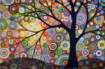 Алмазная мозайка "Дерево счастья"