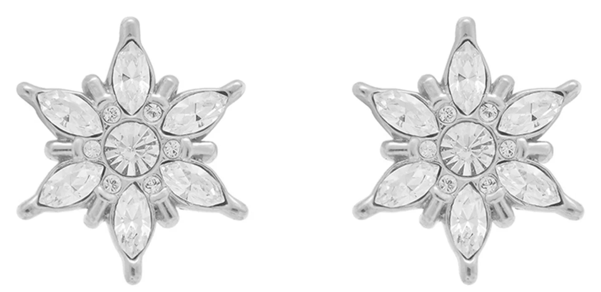 Olivia Burton Ice Queen | Silver Stud Earrings OBJIQE01