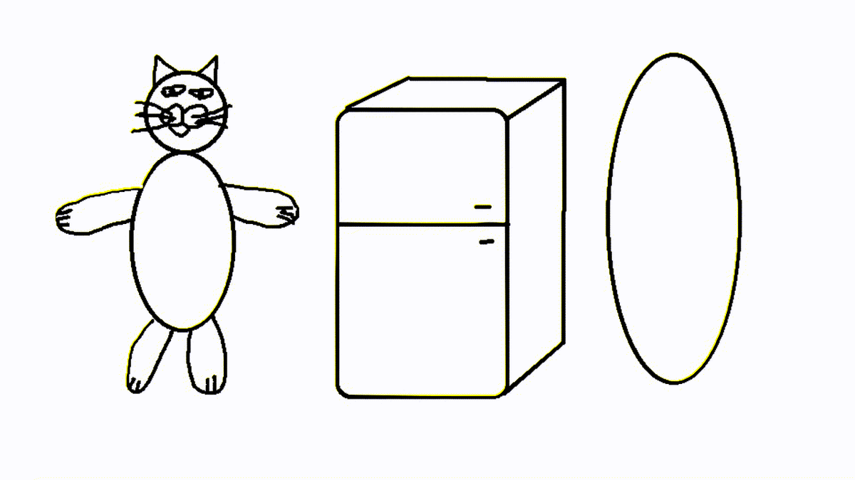 Дорисовываю забытый холодильник